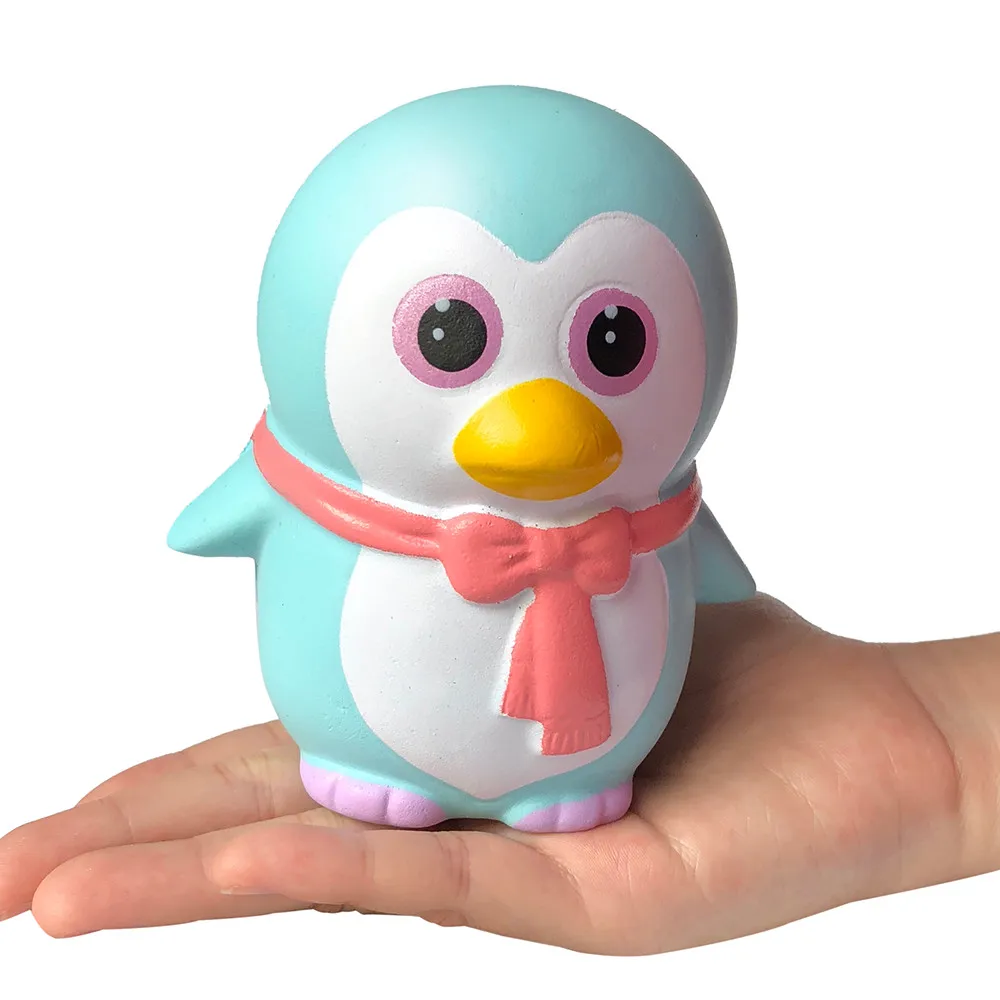 Мягкая игрушка милая кавайная мультяшная в виде пингвина сжимаемая кошка