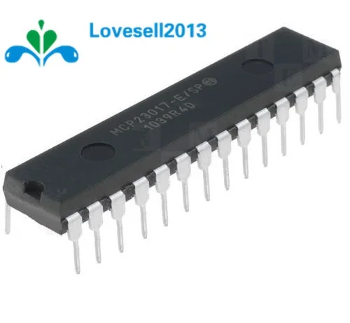1 шт. MCP23017 E/SP DIP 28 16 битный экспандер I/O с интерфейсом I2C IC 100% новый и