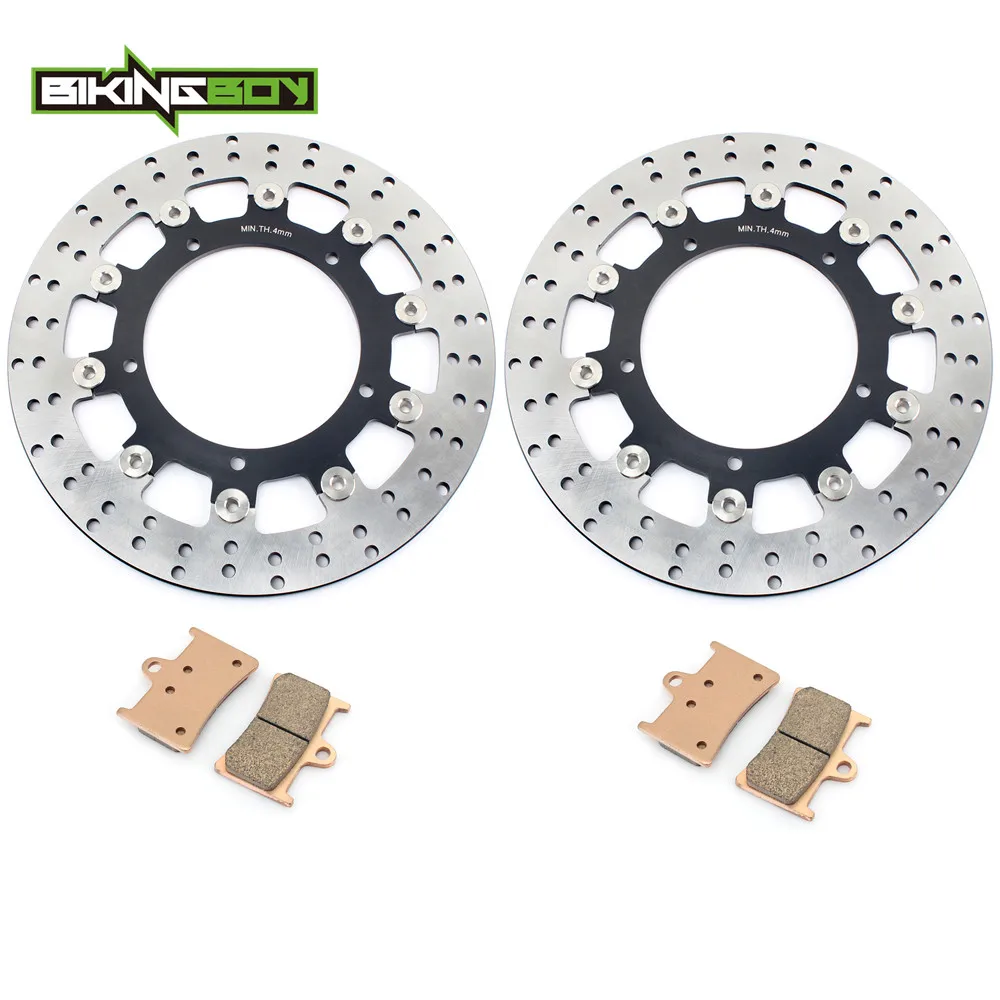 BIKINGBOY For Yamaha FZ6 2007 2008 YZF R6 03 04 Front Brake Discs Disks Rotors + Pads Wave Round Replacement 300mm Motorcycle | Автомобили