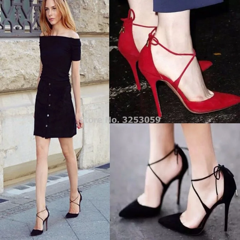 Туфли женские замшевые с острым носком изысканные туфли-лодочки на шпильках