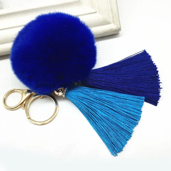Новинка Лидер продаж распродажа кисточкой помпон брелок для ключей кольцо с