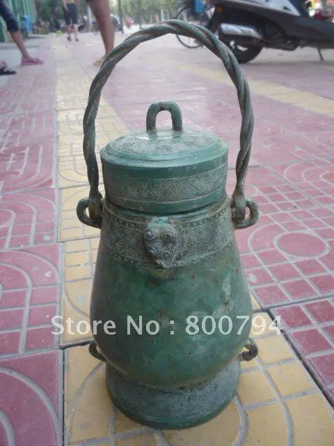 

Very rare Han Dynasty (178-221 )Bronze vase,free shipping
