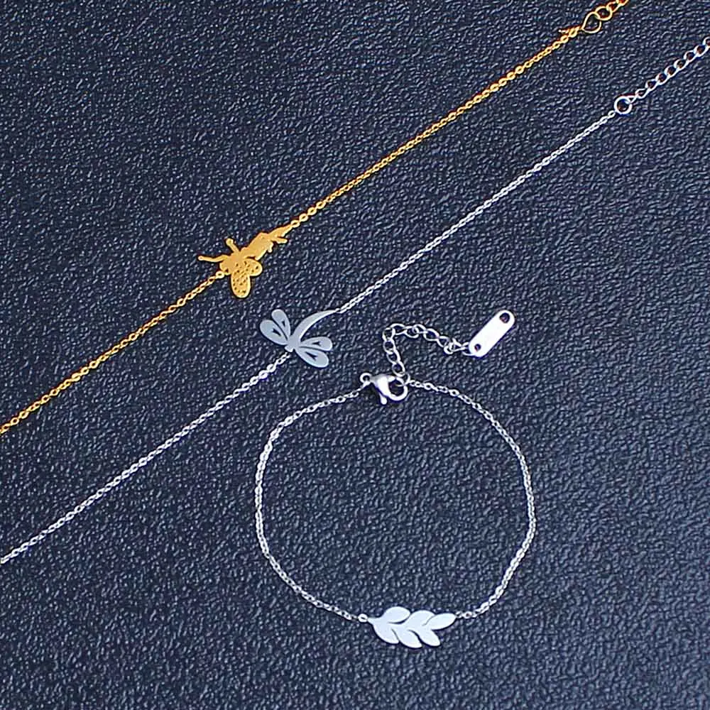 Браслеты SHE WEIER из нержавеющей стали браслеты Очаровательная цепочка звено для