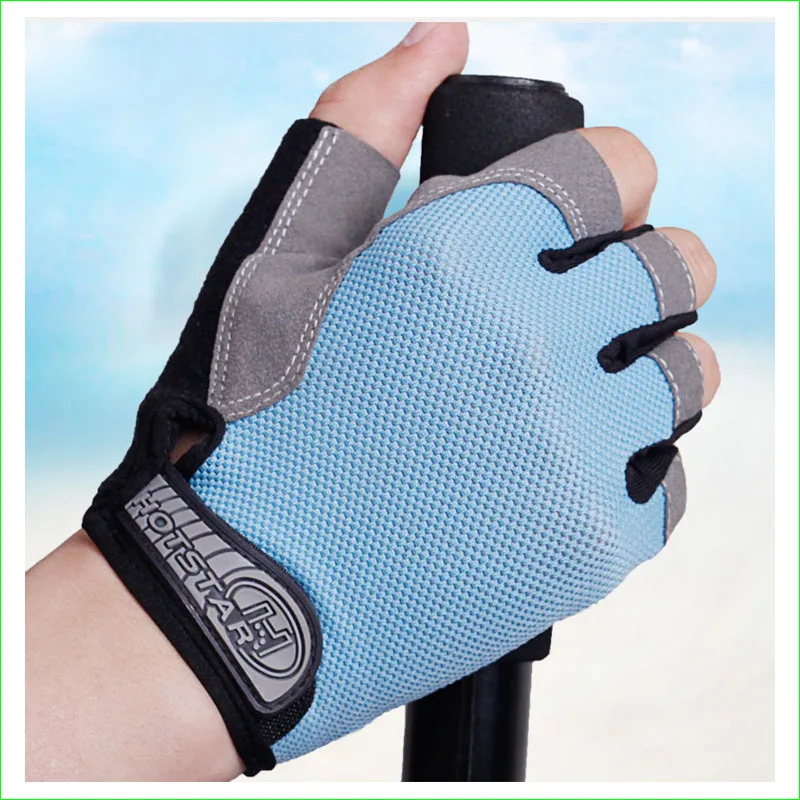 Женская половина палец варежки нескользкая подошва тренировки Фитнес перчатки
