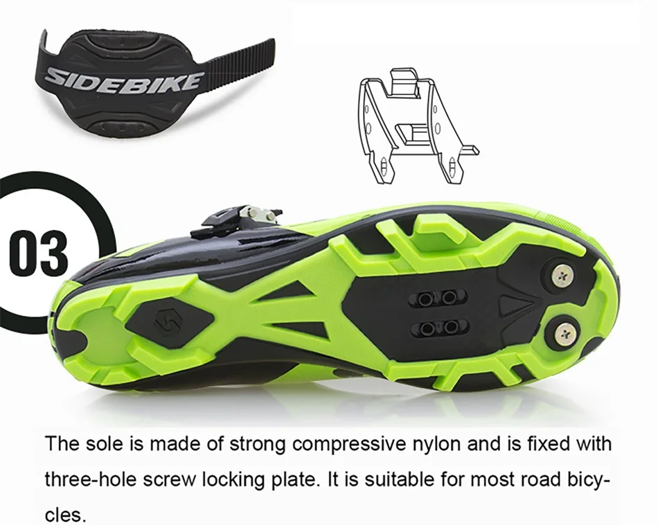 Sidebike/Профессиональная обувь для велоспорта; Мужская обувь для спорта на открытом воздухе; обувь для горного велосипеда из ТПУ; дышащая Спортивная обувь для гонок; обувь для велосипеда
