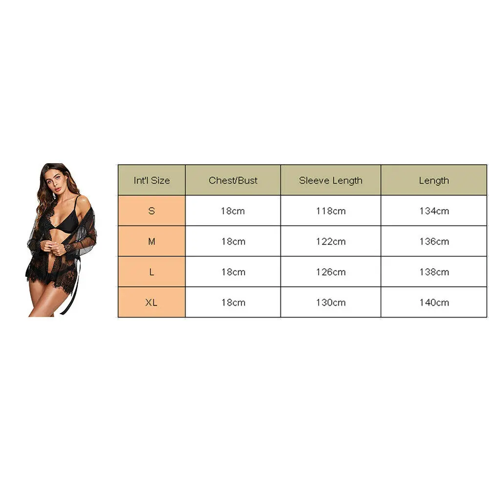 Женское сексуальное нижнее белье Babydolls халат ночное кружевное женское с длинным