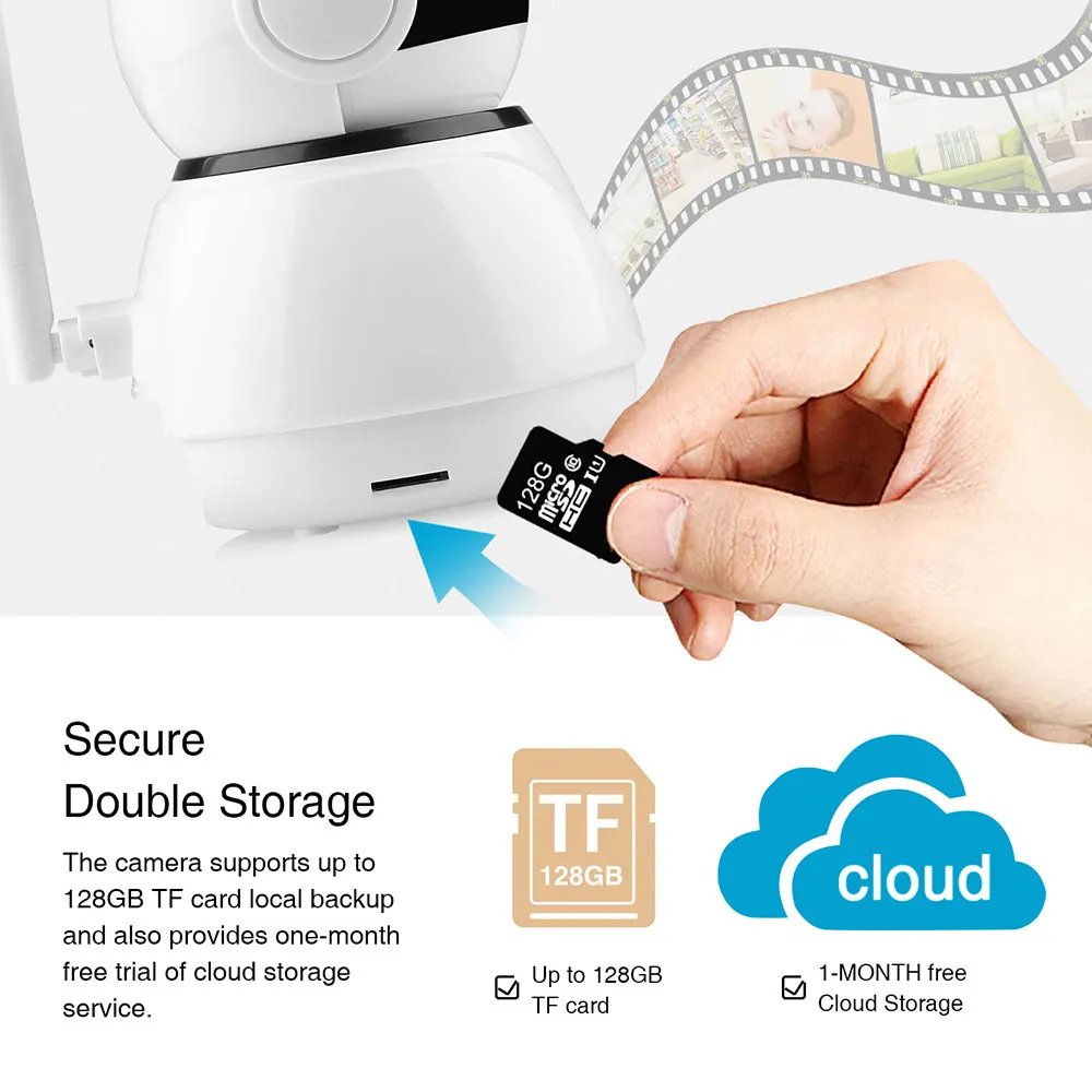 Камера видеонаблюдения SANNCE беспроводная инфракрасная мини камера безопасности