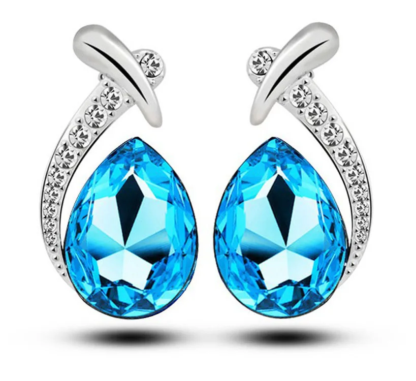 Женские серьги-гвоздики с серебряным покрытием свадебные аксессуары | Украшения