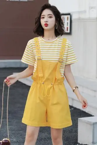 Новинка лета 2109 Женский костюм из двух предметов свободного кроя с широкими