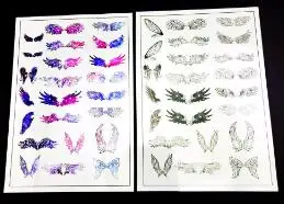 wings 2 шт каваи градиент черный микс кошки прозрачный материал для DIY Смола ювелирных изделий Ангел наклейка с дизайном «Крылья» Птицы Шаблон наполнители - Цвет: wings