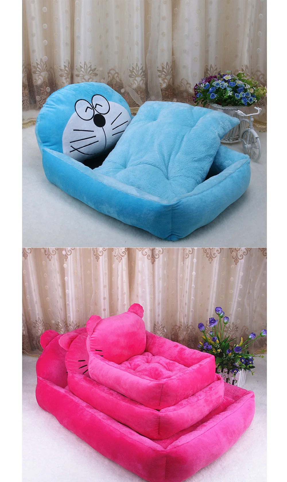 pet dog bed Animal Cartoon Shaped Dog House Sofa Puppy Flannel Kennel Cat Litter pet cat Mats big dog bed cat kennel Plush mat