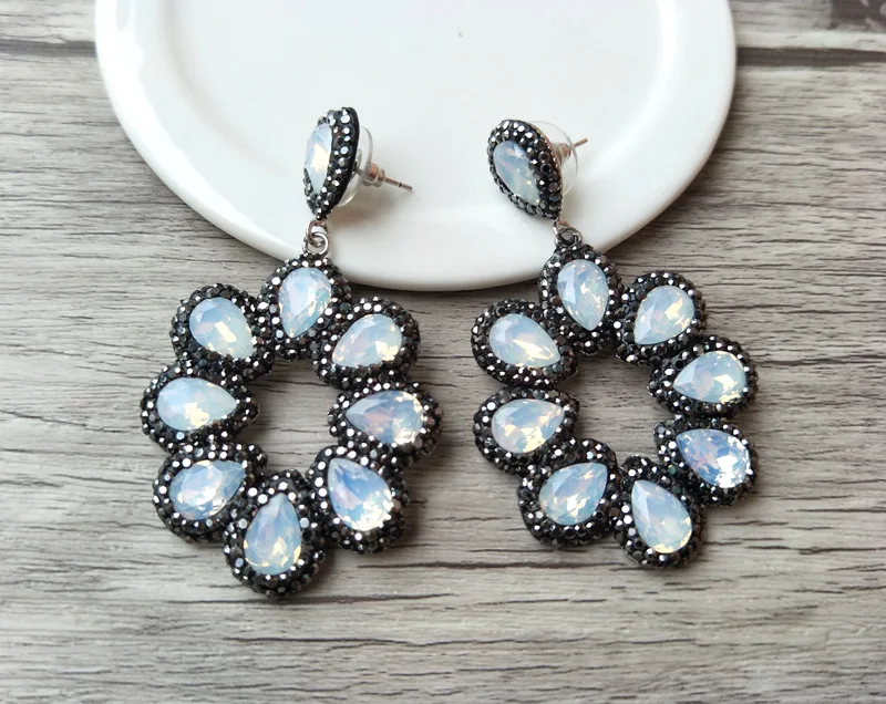 6 пар великолепных цветов винтажные богемные Подвески капли воды