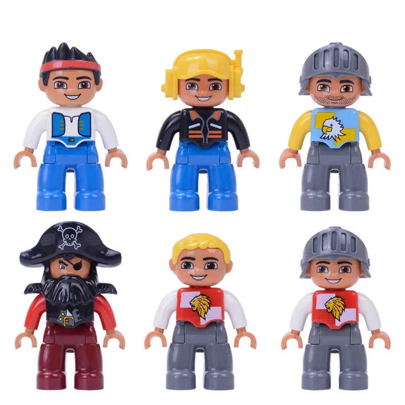 Поштучная продажа пиратский солдат большого размера пилот строительные блоки