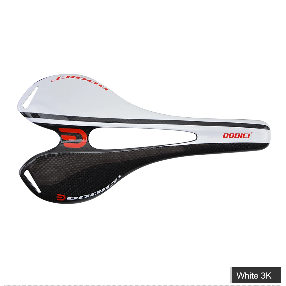 RXL SL Ultralight Carbon Fibre Saddle Bike Seat Saddle Carbon Bicycle Saddle Road/ MTB Bike Cycling Seat Cushion Bike Part RED - Цвет: White 3K Gloss