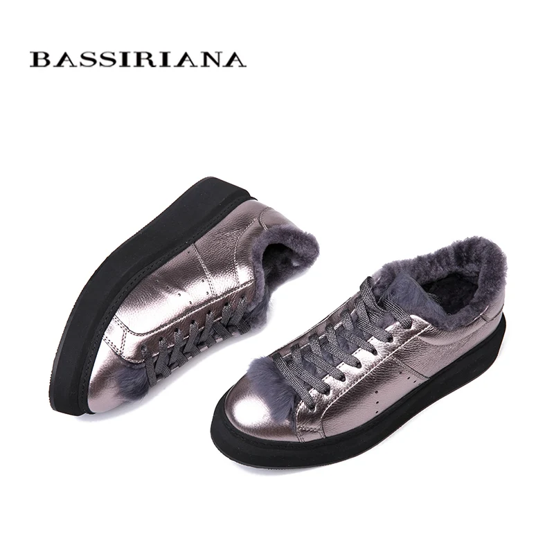 BASSIRIANA/2018 Новая зимняя Женская обувь плюшевая модная с хлопковой подкладкой