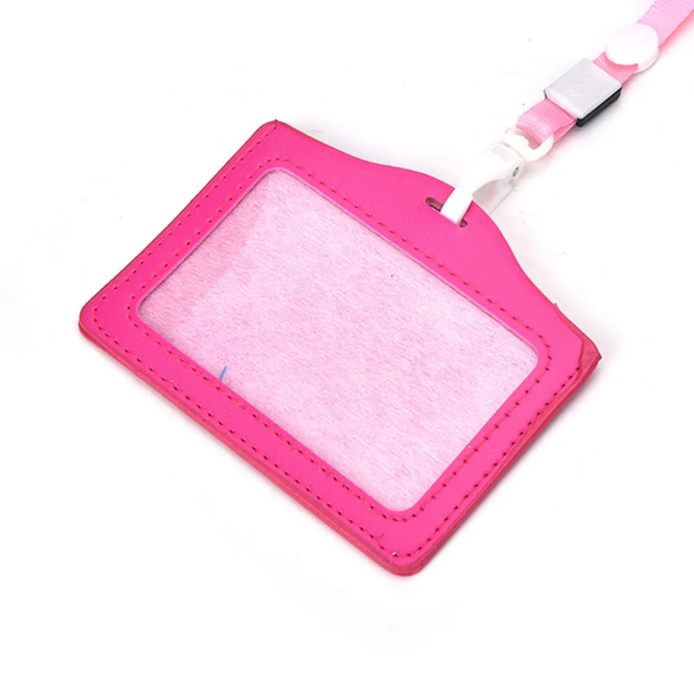 PU кожаная обложка для паспорта Обложка автобусной карты с пряжкой Ремешок на шею