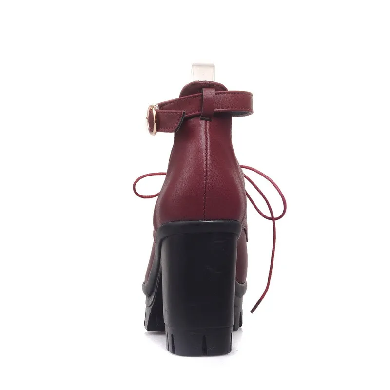 Туфли PXELENA женские в готическом стиле стиль панк Стиль Мэри Джейн круглый носок