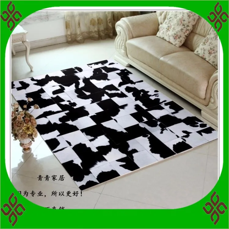 

2018 free shipping 1 piece 100% natural genuine cowhide cowhide rug