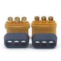 amass mr60 plug wprotector cover 3 5mm 3 core connector t plug interface sheathed for rc model spare parts