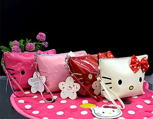 Новая сумочка Hello kitty Макияж сумка клатч чехол yey-228 | Багаж и сумки