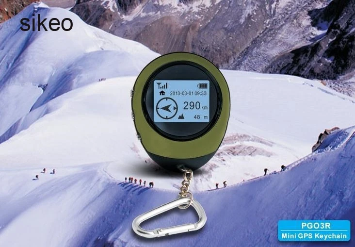 Портативный мини-брелок Sikeo GPS-трекер с электронным компасом для путешествий и