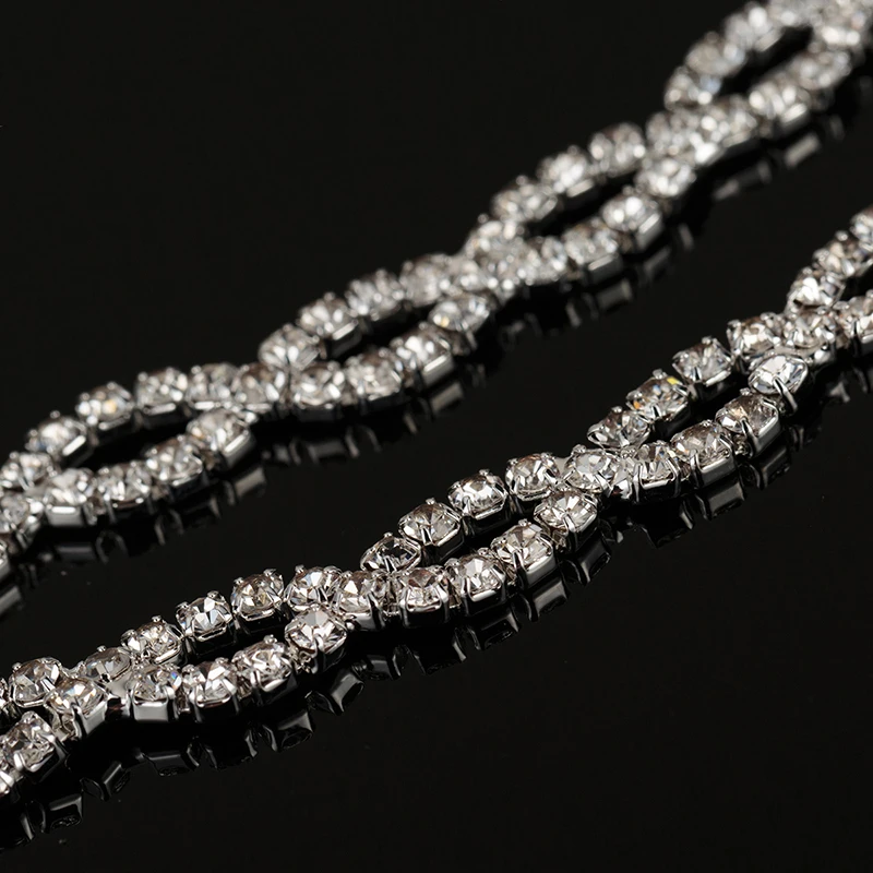 YFJEWE Austrian Crystal long Necklace Earrings Sets Fashion Wedding Accessories Jewelry Women Gold and Silver Color N327 | Украшения и