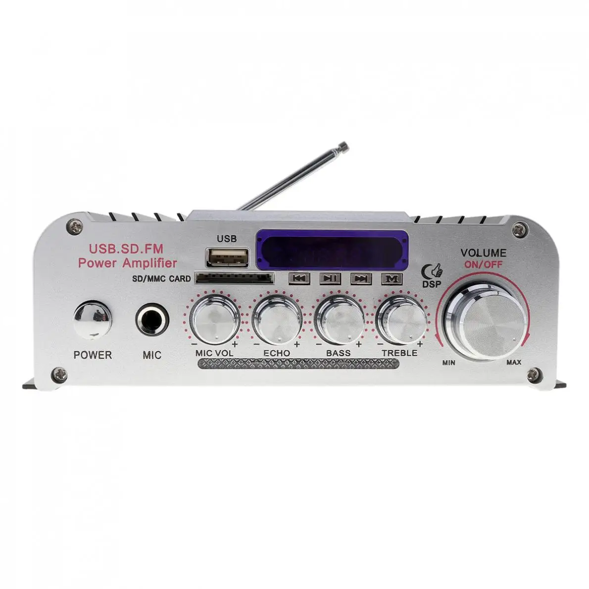 12V 2CH Hi-Fi Bluetooth автомобильный аудио Мощность усилитель FM радио плеер Поддержка SD/USB/DVD/MP3 Вход для автомобиля мотоцикла дома