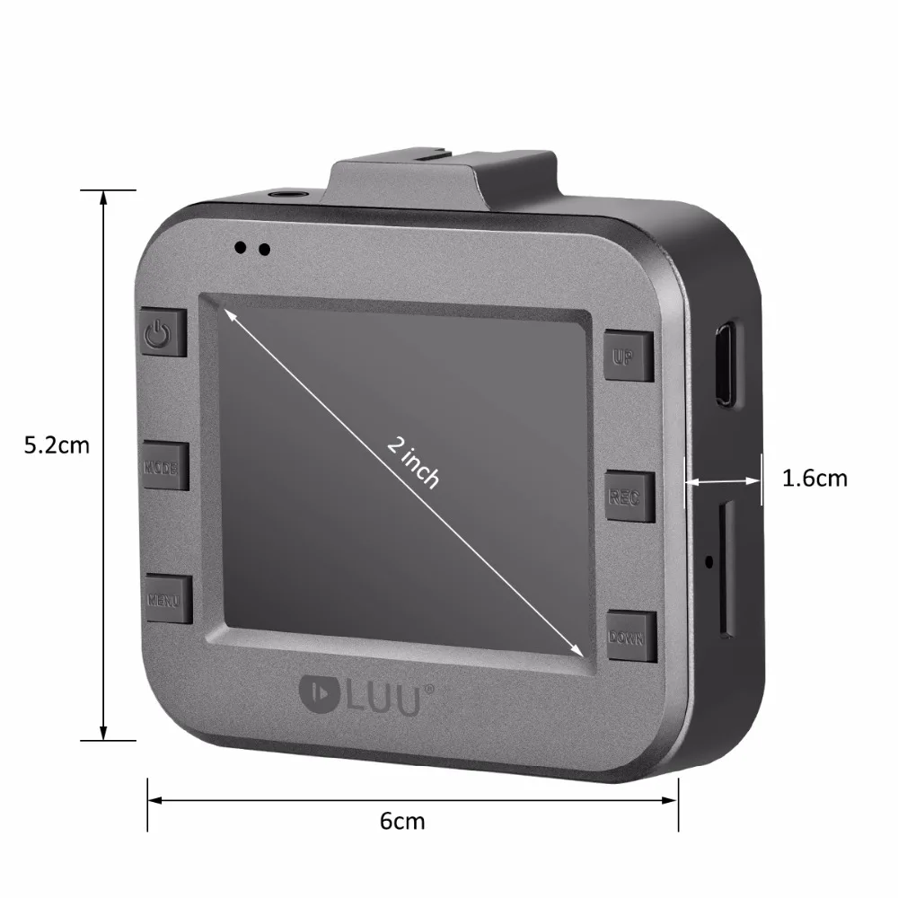 LUU Автомобильный видеорегистраторы автомобильные HD 720 P Скрытая 2 0 "Ночное