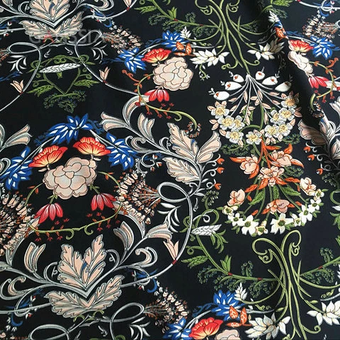 30s Хорошее качество цветочный принт вискоза ткань для одежды шитье Необычные