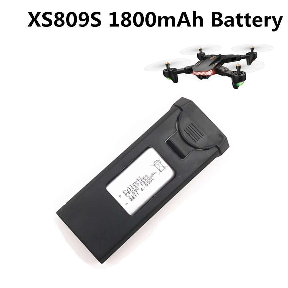 Аккумуляторная батарея XS809S LiPo 3 7 в 1800 мАч для игрушек квадрокоптеров VISUO Shark XS812