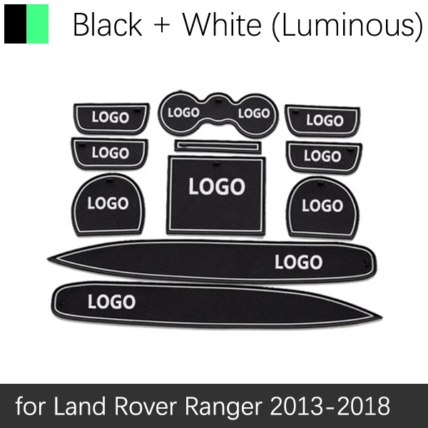 Противоскользящий резиновый слот для ворот коврик для Land Range Rover Sport Evoque Velar Discovery 4 5 LR4 LR5 аксессуары наклейки - Название цвета: White Range Rover