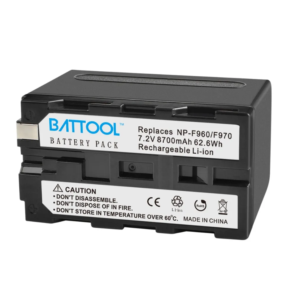 Batcool 4 шт. для Sony NP F975 F970 8.7Ah батареи + ЖК зарядное устройство F960 F950 F770 NEX FS100U