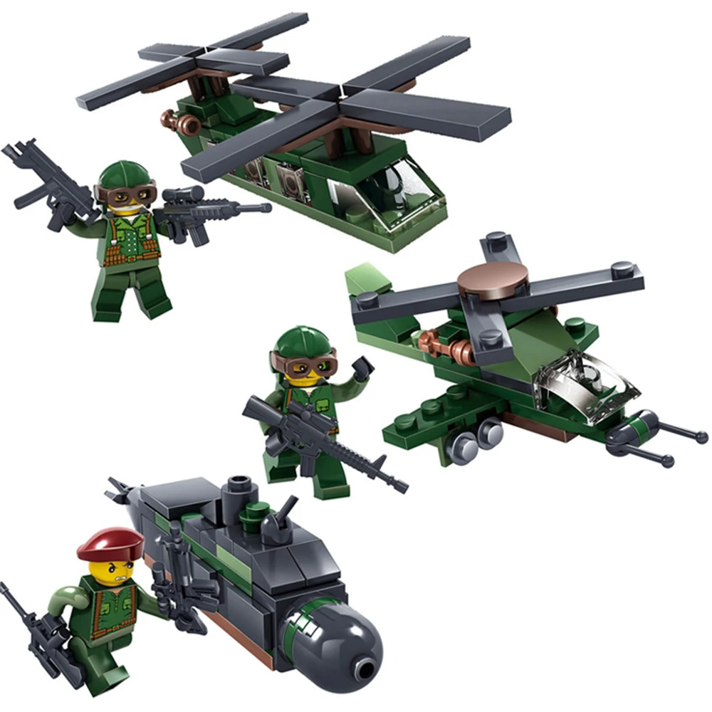 Vidiem творческие развивающие строительные блоки игрушки для мальчиков DIY 6 в 1 танк