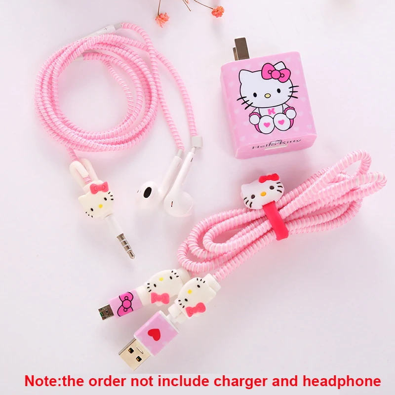 Мультяшная защита для usb-кабеля чехол для наушников спиральный usb-шнур с зарядным устройством для Iphone для Huawei mate 9/mate 9 Plus/P10/P10 Plus зарядное устройство HW-050450C00
