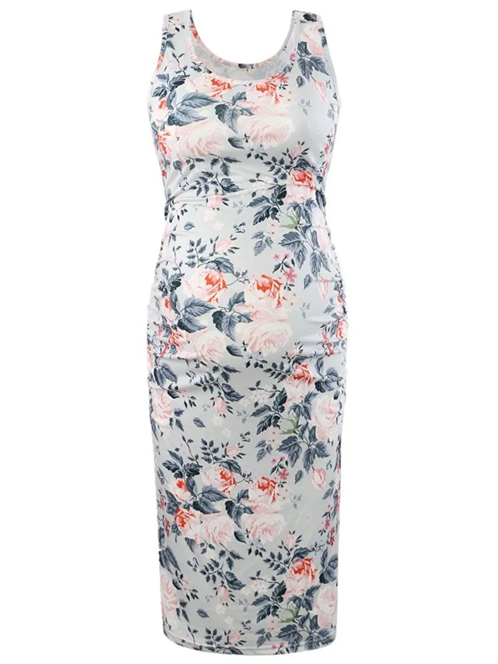 Летнее платье для грудного вскармливания Цветочная Одежда беременных женщин без