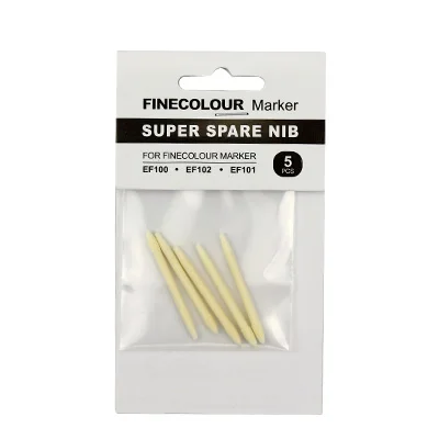 Finecolour EF100/EF101/EF102 двухголовый маркер замена большой косой наконечник маленький круглый наконечник для маркерных ручек поставки - Цвет: EF100 round nib