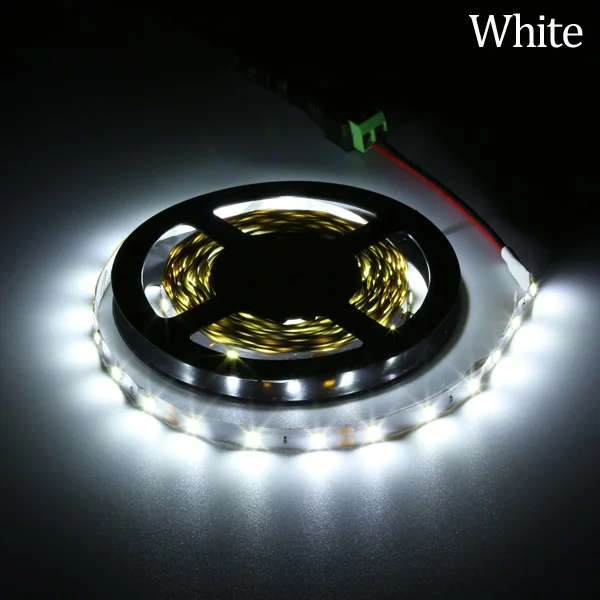white 5 м 300 светодиодов водонепроницаемый RGB светодиодный светильник 3528 5050 12 В постоянного тока 60 светодиодов/м Fiexble светильник Светодиодная лента лампа для украшения дома - Испускаемый цвет: white
