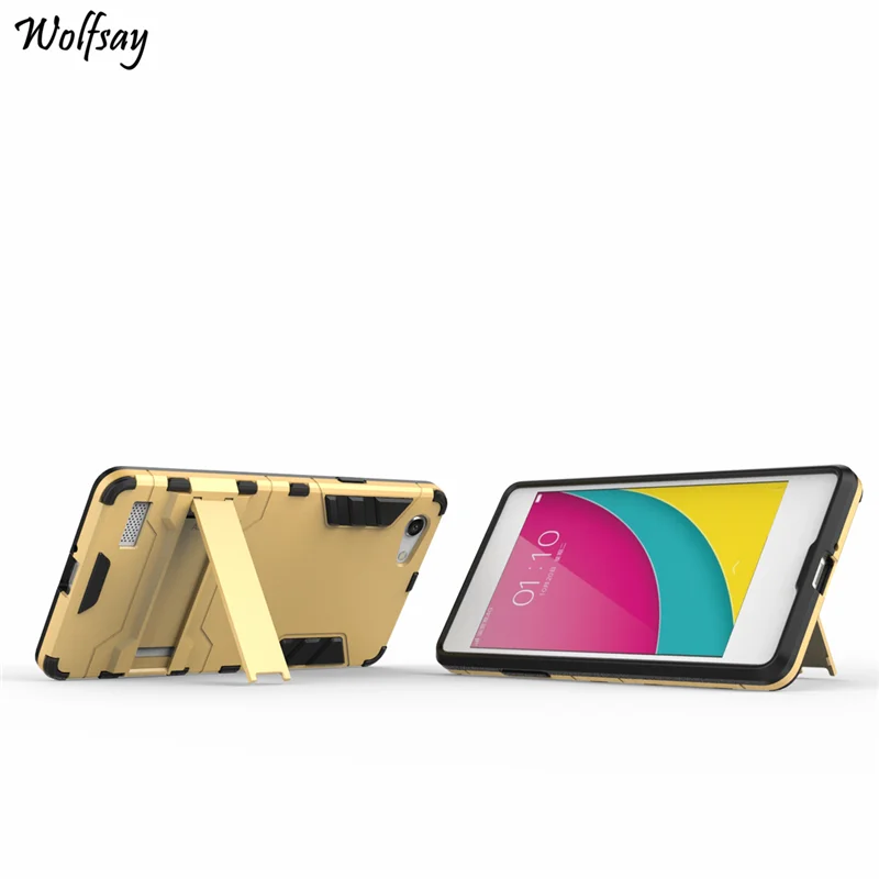 Wolfsay OPPO A33 чехол A 33 роскошный армированный резиновый Жесткий задний Чехол для