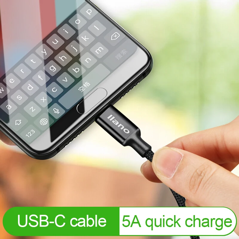 Кабель usb type C 5А супер быстрый USB кабель 3 1 для huawei xiaomi c можно телефона samsung MacBook