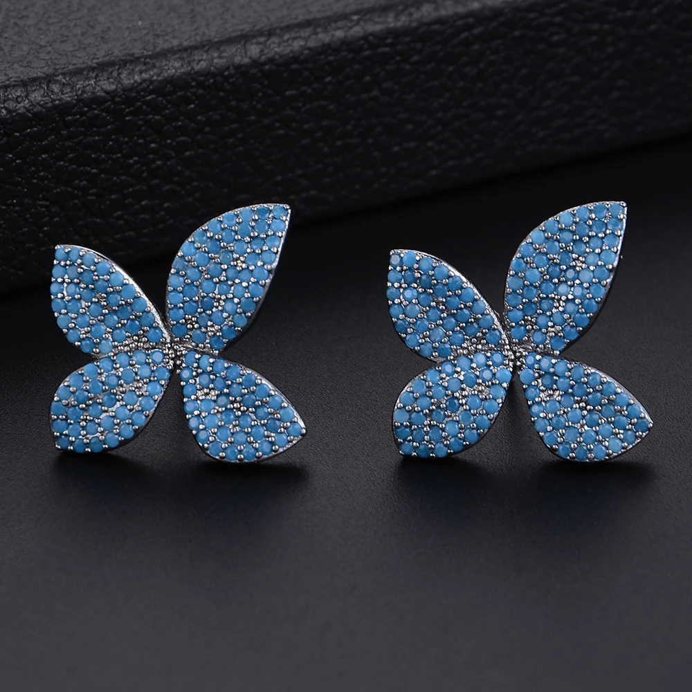 GODKI 21 мм блестящие листья листьев с покрытием из микрофианита для женщин