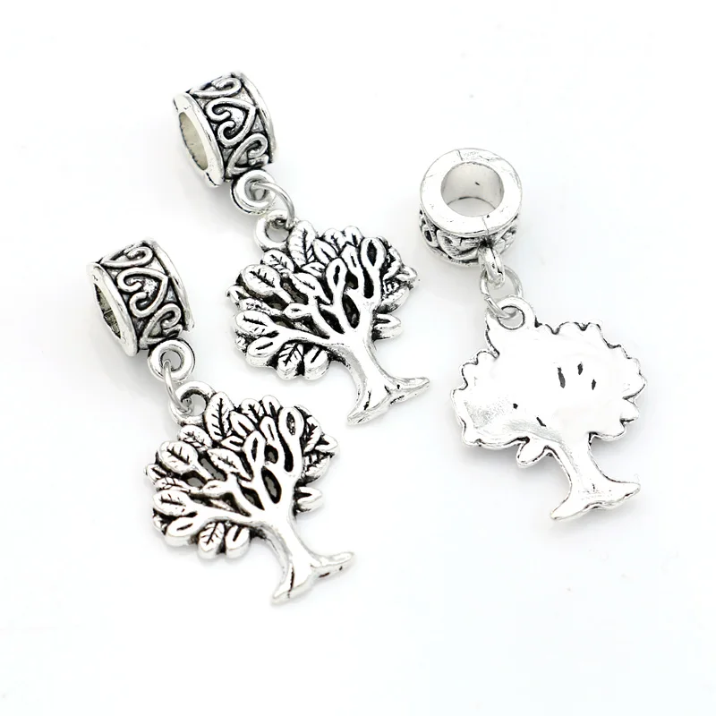 

5pcs Tibetan Silver Tree Of Life Charm Beads Fit Pandora European Bracelet Necklace Jewelry Making DIY Findings Handmde