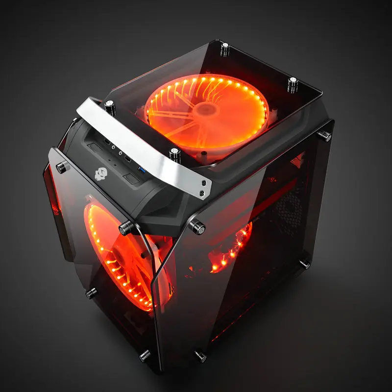 360*237*480 мм закаленное стекло ATX игровой системный блок RGB Air Cool водяное охлаждение корпус ПК Материнская рама полнобоковое прозрачное шасси