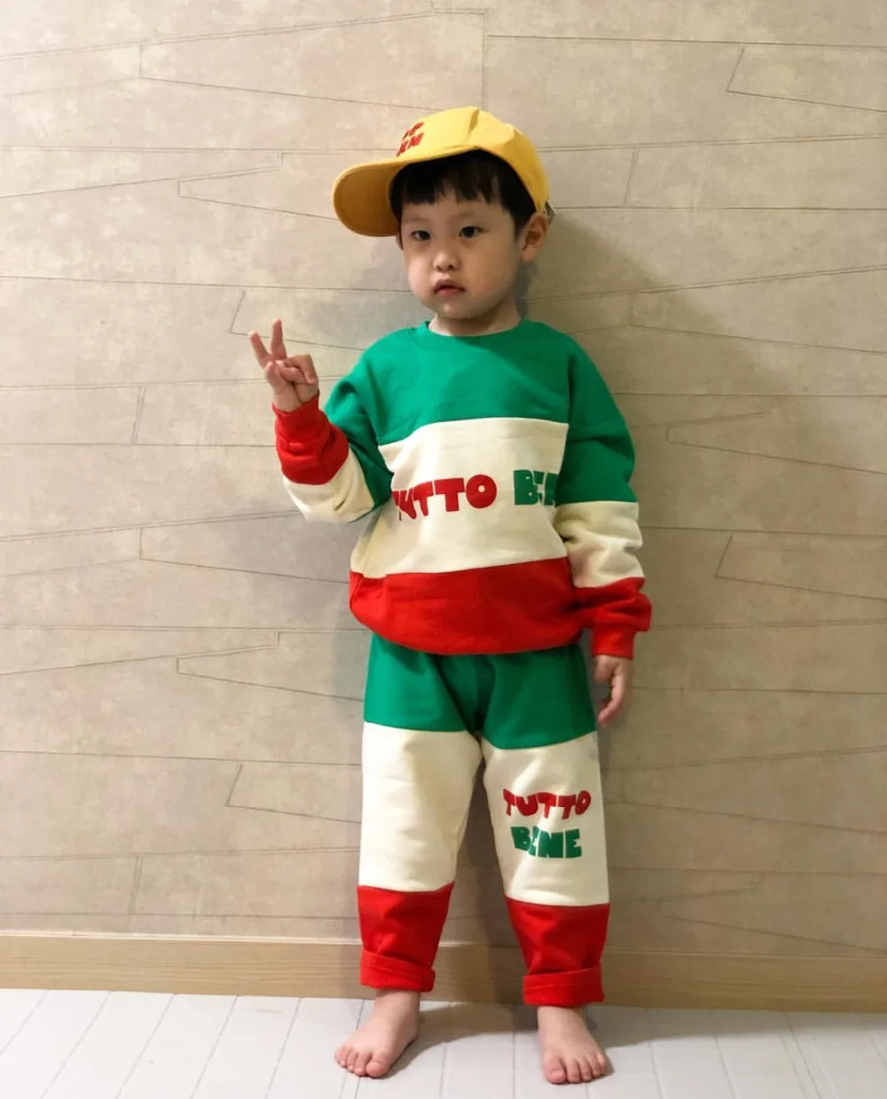 MR TAO/Детский костюм; осень г.; Новая санитарная Одежда для мальчиков и девочек; Tutto Bene; красный свитер
