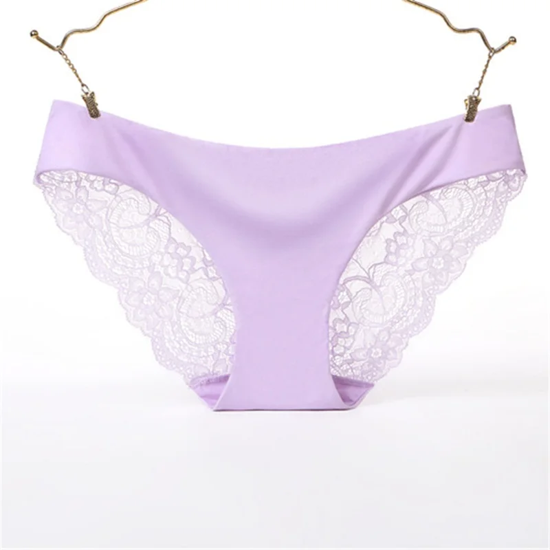 Light Purple S-2XL, дамское нижнее белье, женские трусики, модные, дышащие, кружевные, сексуальные трусики для женщин, бесследные, промежность, хлопковые трусы, горячая распродажа - Цвет: Light Purple