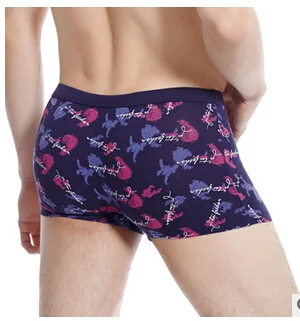 2015 New Arrival Print Male Boxer Fiber Cueca Middle Waist Men XL XXL Mens Underwear Hight Quality Calzoncillos Marca | Мужская одежда