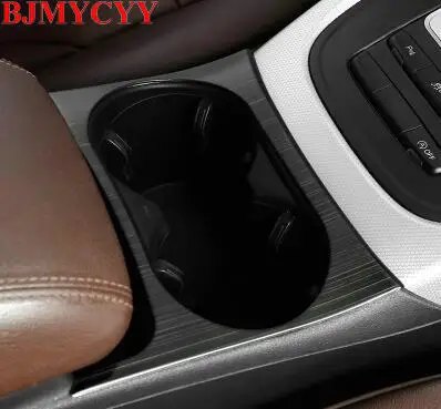 Черный BJMYCYY нержавеющая сталь декоративные блестки для Автомобильная кружка панель для Audi Q5 2009 - Название цвета: Черный