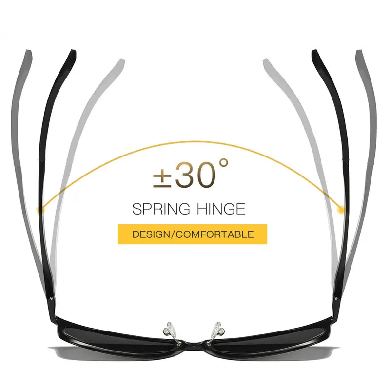 

LIKEU'S Men Polarized Sunglasses Aluminum Magnesium Square Sun Glasses Driving Glasses Rectangle Shades For Men Oculos Male