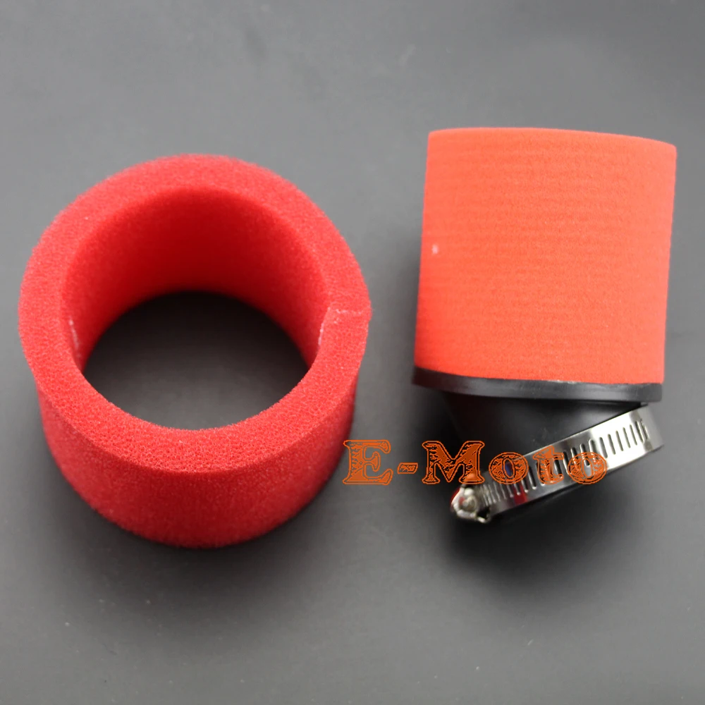42 мм красный двойной пенопластовый Pod воздушный фильтр угловой фитинг для