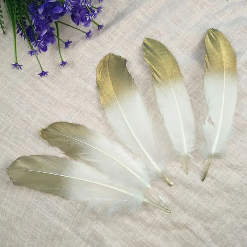 100 шт гусиное перо 15-20 см 6-8 дюймов аксессуар plume двойные цветные перья | Дом и сад