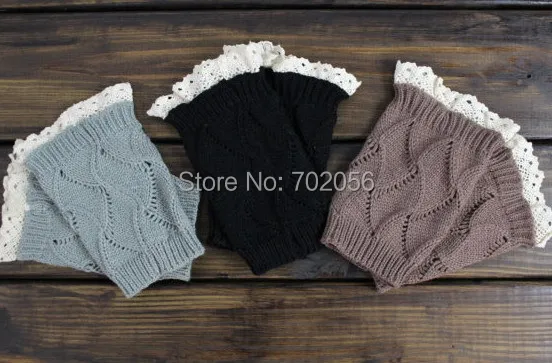 Кружевные пуговицы манжеты для сапог трикотажный топ сапога кружевная отделка